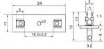 Држач за осигурувачи за PCB за осигурувач 6,3x30mm Наклон 18,5mm