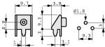 9-V-Batterieanschluss für Leiterplattenmontage