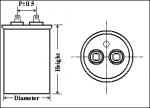 Flim fémezett polipropilén AC motor kondenzátor