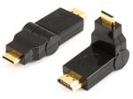 HDMI mini male naar HDMI A male adapter, swing type