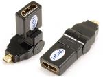 Micro HDMI male to HDMI Isang babaeng adaptor, umiikot sa 360?