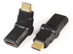HDMI A male naar HDMI A female adapter, swing type