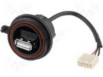 Conector USB 2.0 impermeable IP67