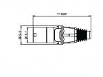 IP65 RJ45 Spraudņa PUSH tips