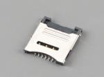 Micro SIM karta ulagichi, 6 pinli H1,8 mm, menteşeli turi