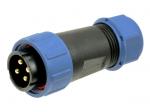 IP68 W21 CONN, Male Plug para sa cable, Solder
