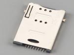 सिम कार्ड कनेक्टर, पुश पुश, 6P+2P, H1.85mm