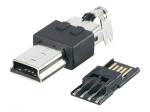 5P B тип Мини USB конектор приклучок за лемење со жица