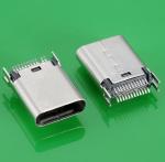 24P Vertikal Splint L=10,45 mm USB 3.1 type C-kontakt hunnkontakt (T=0,80 ELLER 1,00 mm)