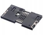 Smart Card Connector PUSH PULL, 8P + 2P