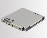 Conector de tarjeta Micro SD de montaje medio push push, H1.0mm, con pin de CD