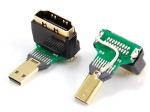 HDMI micro male to HDMI A female adaptor,90? angle type